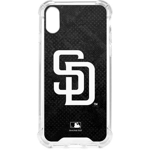 MLB San Diego Padres Dark Wash iPhone XS Clear Case