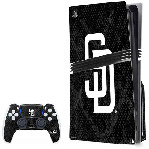 MLB San Diego Padres Dark Wash PS5 Pro Disk Bundle Skin