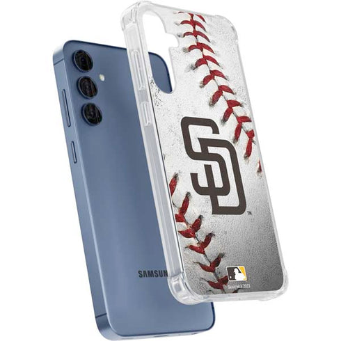 MLB San Diego Padres Game Ball Galaxy A35 5G Clear Case