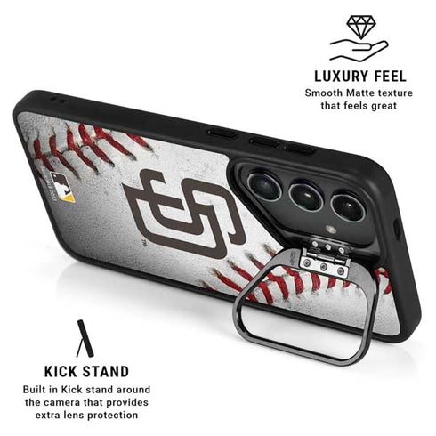 MLB San Diego Padres Game Ball Galaxy S25 Kickstand Case