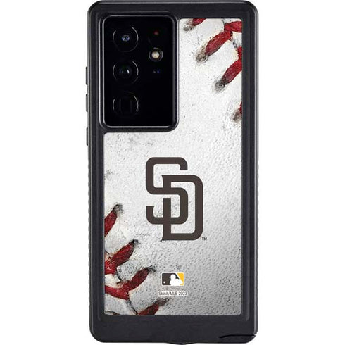 MLB San Diego Padres Game Ball Galaxy S24 Ultra Waterproof Case