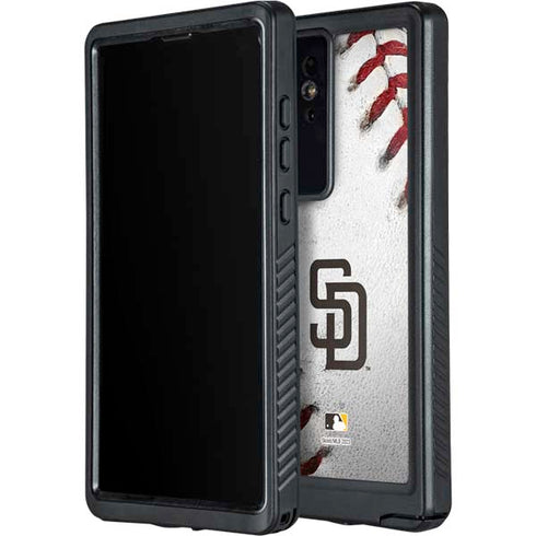 MLB San Diego Padres Game Ball Galaxy S24 Ultra Waterproof Case