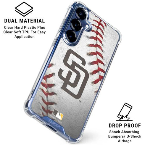 MLB San Diego Padres Game Ball Galaxy S25 Clear Case