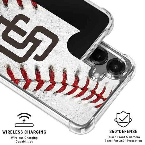 MLB San Diego Padres Game Ball Galaxy S26 Plus Clear Case
