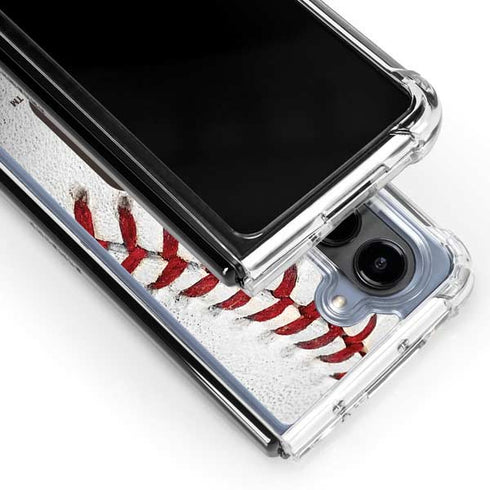 MLB San Diego Padres Game Ball Galaxy Z Fold5 5G Clear Case