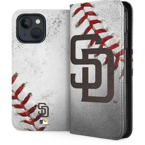 MLB San Diego Padres Game Ball iPhone 15 Plus Folio Case