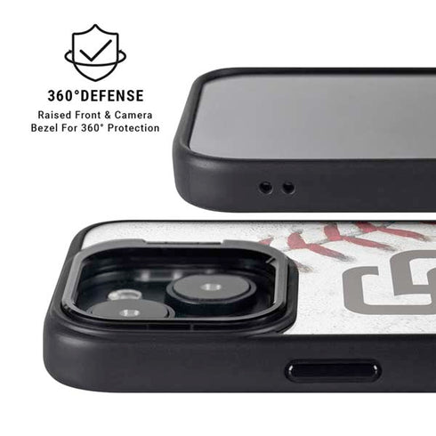 MLB San Diego Padres Game Ball iPhone 15 Plus Kickstand Case