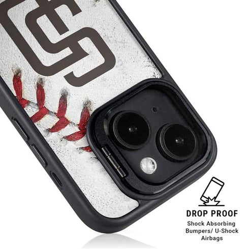 MLB San Diego Padres Game Ball iPhone 15 Plus Kickstand Case