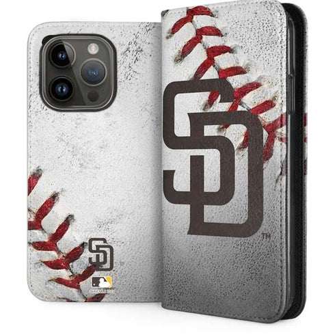 MLB San Diego Padres Game Ball iPhone 15 Pro Folio Case