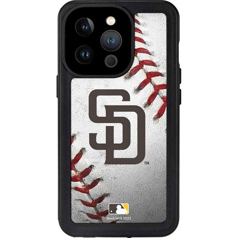 MLB San Diego Padres Game Ball iPhone 15 Pro Waterproof Case
