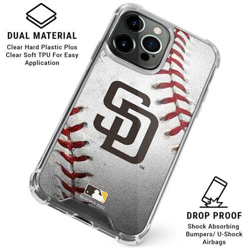MLB San Diego Padres Game Ball iPhone 16 Pro Clear Case