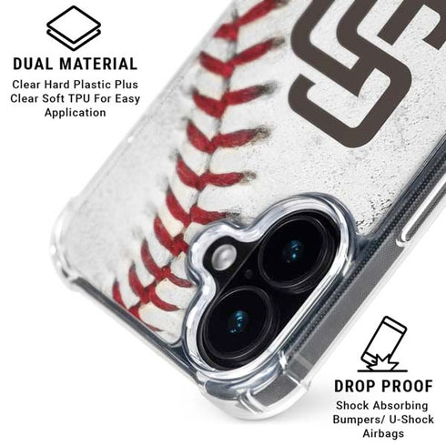 MLB San Diego Padres Game Ball iPhone 17 Clear Case