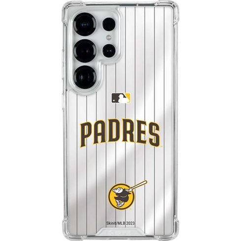MLB San Diego Padres Home Jersey Galaxy S26 Ultra Clear Case