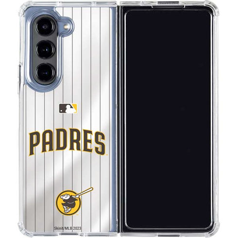 MLB San Diego Padres Home Jersey Galaxy Z Fold5 5G Clear Case