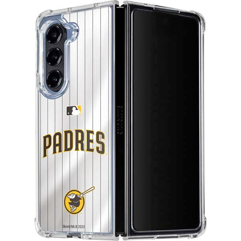 MLB San Diego Padres Home Jersey Galaxy Z Fold5 5G Clear Case