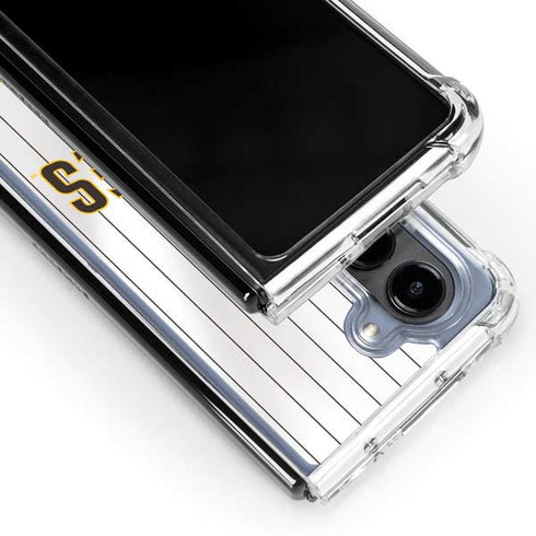 MLB San Diego Padres Home Jersey Galaxy Z Fold5 5G Clear Case