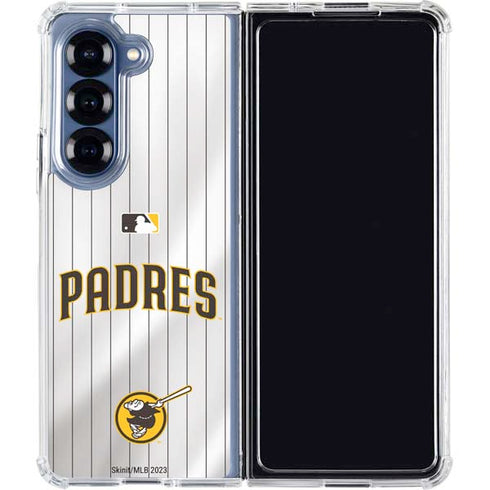 MLB San Diego Padres Home Jersey Galaxy Z Fold7 Clear Case