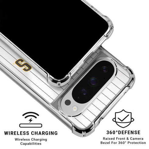 MLB San Diego Padres Home Jersey Google Pixel 10 Pro XL Clear Case