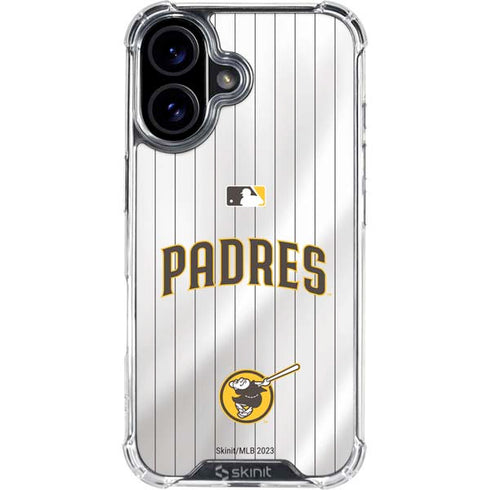MLB San Diego Padres Home Jersey iPhone 16 Plus Clear Case