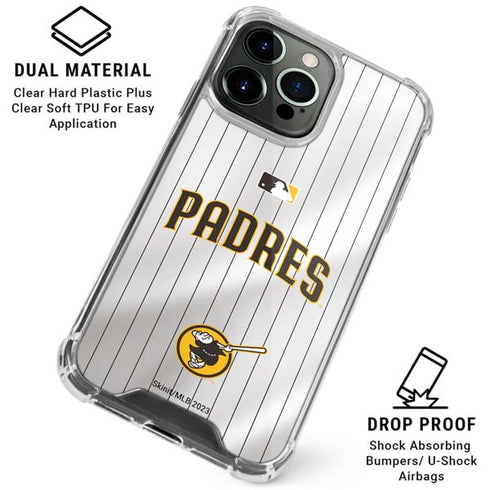 MLB San Diego Padres Home Jersey iPhone 16 Pro Max Clear Case