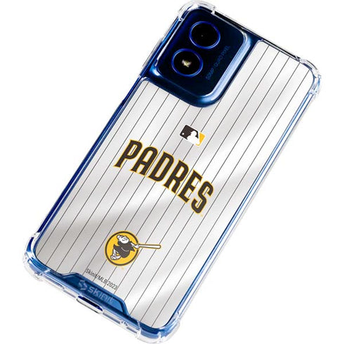 MLB San Diego Padres Home Jersey Moto G 5G (2024) Clear Case