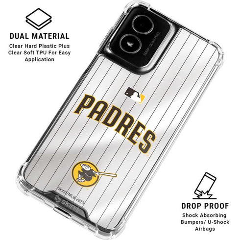 MLB San Diego Padres Home Jersey Moto G Power 5G (2024) Clear Case