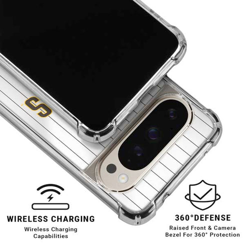 MLB San Diego Padres Home Jersey Pixel 9/9 Pro Clear Case