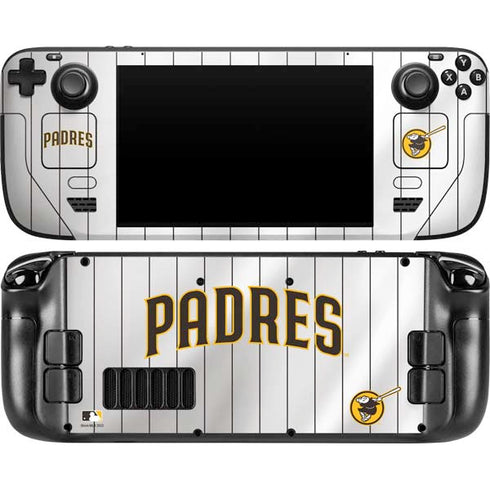 MLB San Diego Padres Home Jersey Steam Deck Handheld Gaming Computer OLED Skin