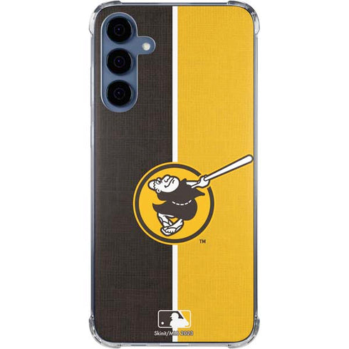 MLB San Diego Padres Split Galaxy A35 5G Clear Case