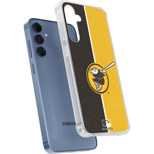 MLB San Diego Padres Split Galaxy A35 5G Clear Case
