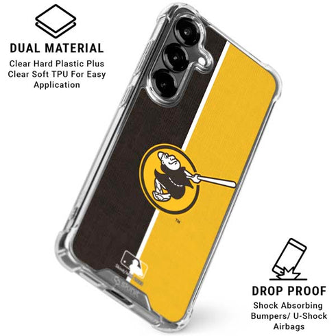 MLB San Diego Padres Split Galaxy S26 Plus Clear Case