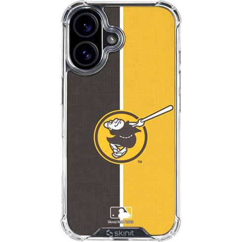 MLB San Diego Padres Split iPhone 16 Plus Clear Case