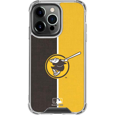 MLB San Diego Padres Split iPhone 16 Pro Max Clear Case