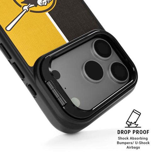 MLB San Diego Padres Split iPhone 17 Pro Kickstand Case