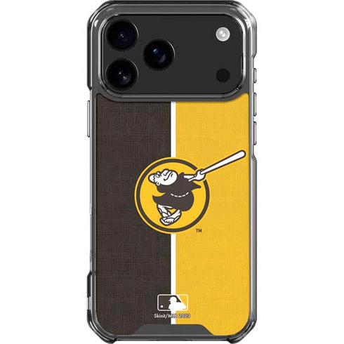 MLB San Diego Padres Split iPhone 18 Pro Max Clear Case