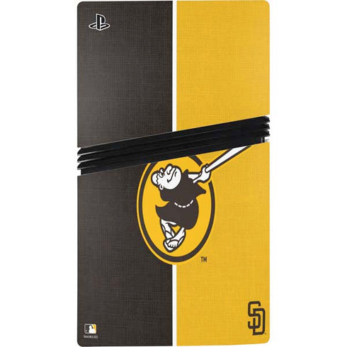MLB San Diego Padres Split PS5 Pro Disk Console Skin
