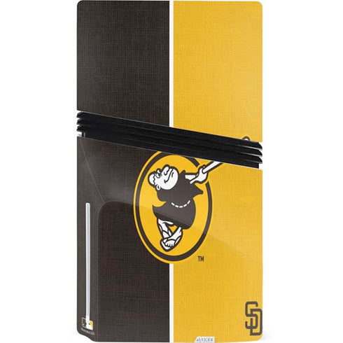 MLB San Diego Padres Split PS5 Pro Disk Console Skin