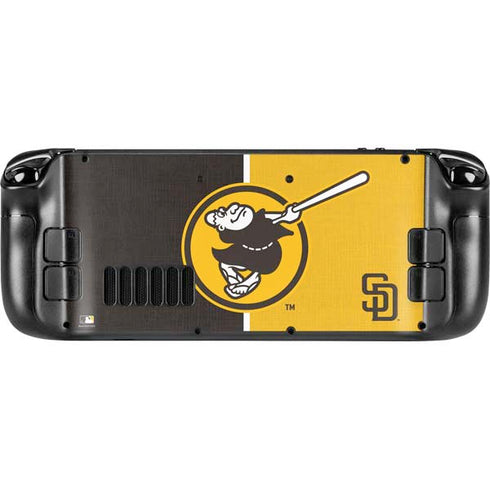 MLB San Diego Padres Split Steam Deck Handheld Gaming Computer OLED Skin