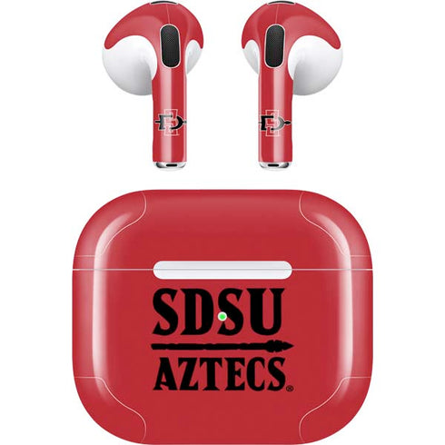 San Diego State University Aztecs Red Apple AirPods (3rd Gen 2021) Skin