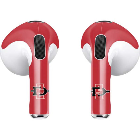 San Diego State University Aztecs Red Apple AirPods (3rd Gen 2021) Skin