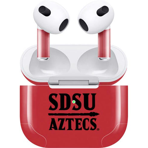 San Diego State University Aztecs Red Apple AirPods (3rd Gen 2021) Skin