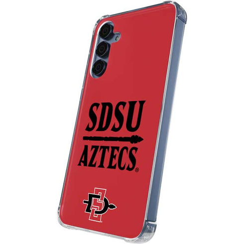 San Diego State University Aztecs Red Galaxy A35 5G Clear Case