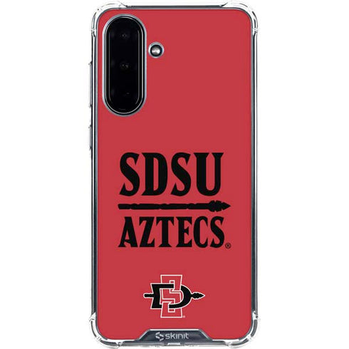 San Diego State University Aztecs Red Galaxy A36 5G Clear Case