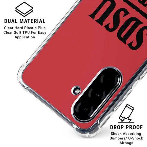 San Diego State University Aztecs Red Galaxy A36 5G Clear Case