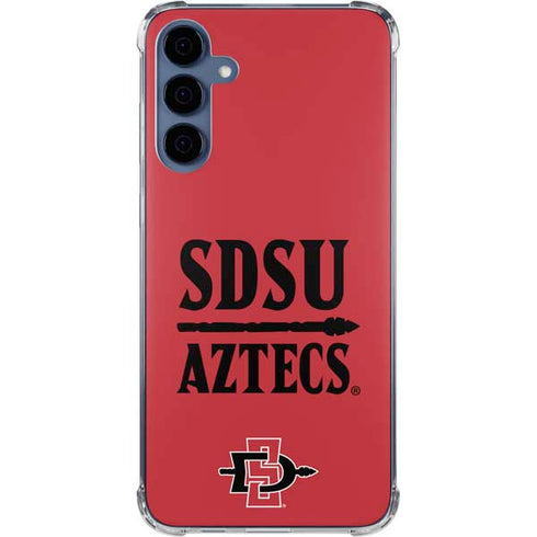 San Diego State University Aztecs Red Galaxy A55 5G Clear Case