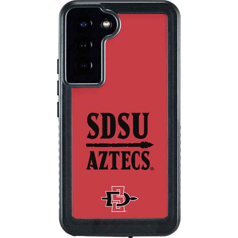 San Diego State University Aztecs Red Galaxy S24 Plus Waterproof Case