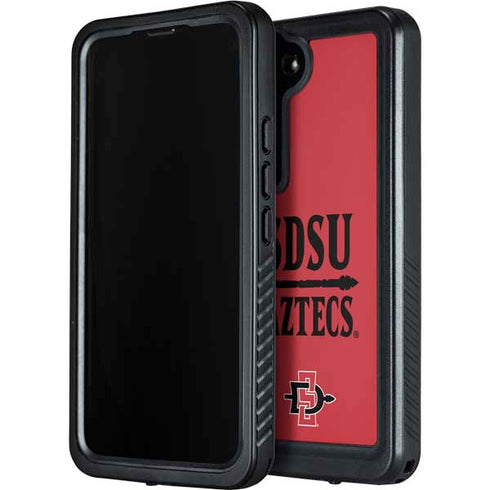 San Diego State University Aztecs Red Galaxy S24 Plus Waterproof Case