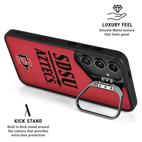 San Diego State University Aztecs Red Galaxy S26 Kickstand Case