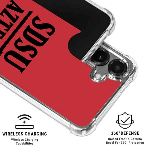San Diego State University Aztecs Red Galaxy S26 Plus Clear Case