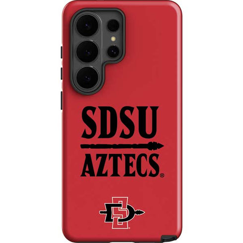 San Diego State University Aztecs Red Galaxy S26 Ultra Impact Case